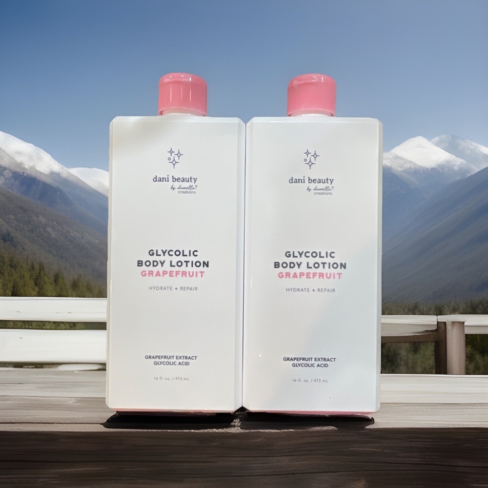 Lot‎ Of 2 16 oz Dani Beauty Glycolic Body Lotion, GrapeFruit Hydrate + Repair
